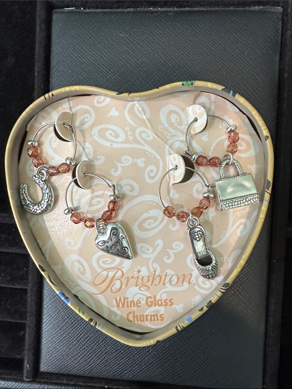 Brighton Silver-Tone Wine Glass Charms - Set of 6